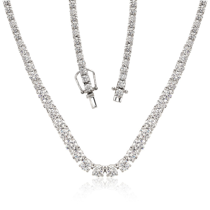 Cabochon Classic Tennis Necklace
